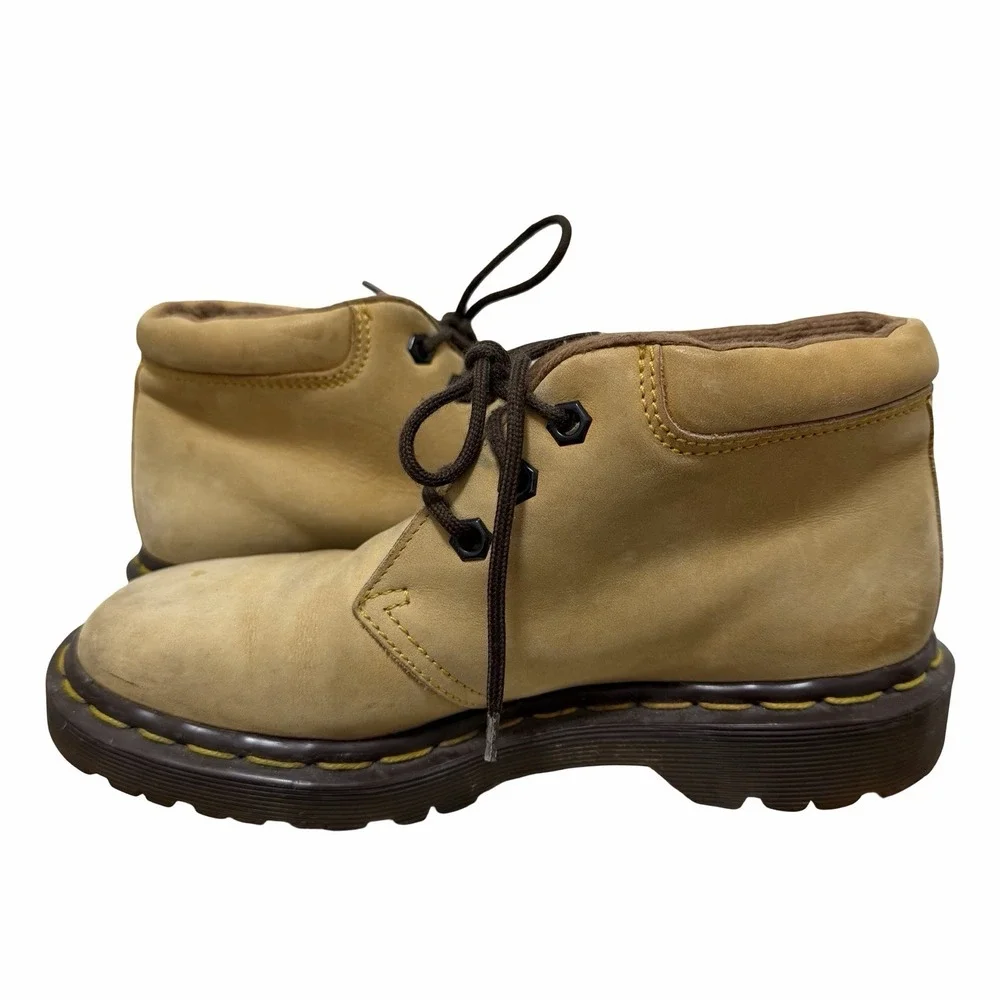 Vintage Dr Martens 8057 Boots‎ Mens UK 4 US 5 Tan Leather Chukka Made In England
